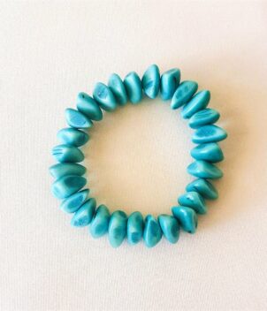 Bracelet ivoire bleu