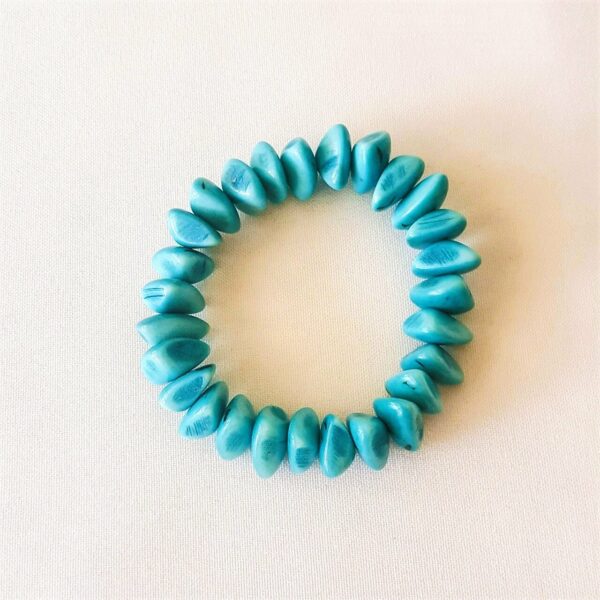 Bracelet ivoire bleu