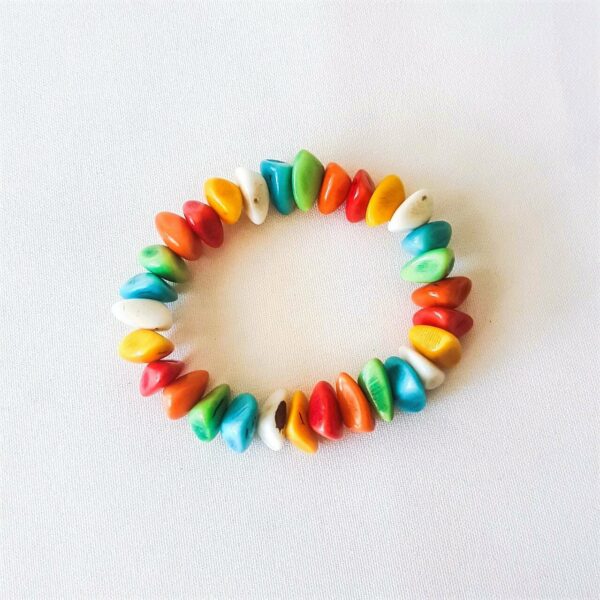Bracelet ivoire coloré