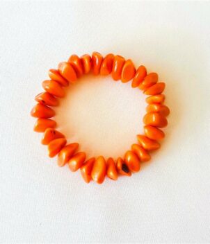 Bracelet ivoire orange