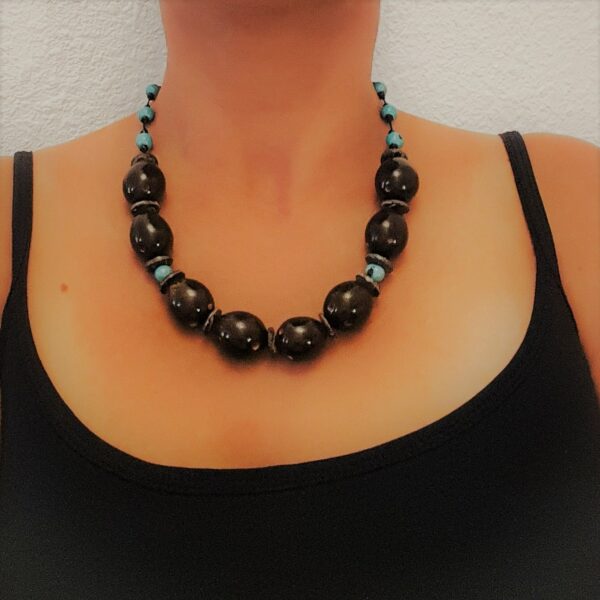 Collier bleu turquoise – Image 2