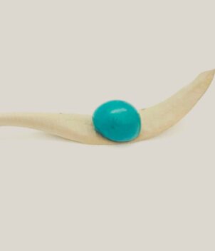 ivoire végétal /Jarina entière bleu turquoise