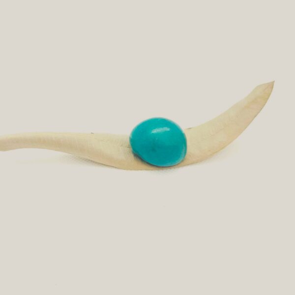 ivoire végétal /Jarina entière bleu turquoise