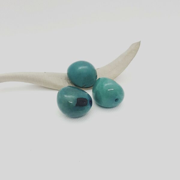 ivoire végétal /Jarina entière bleu turquoise – Image 2