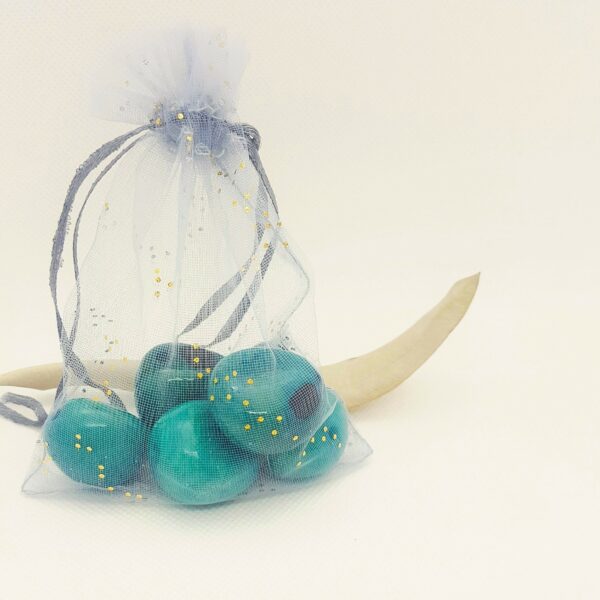 ivoire végétal /Jarina entière bleu turquoise – Image 5