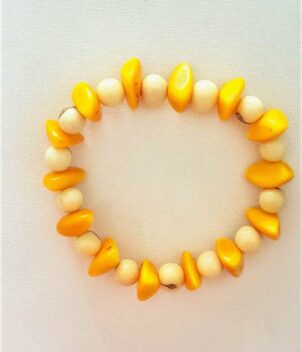 Bracelet jaune blanc