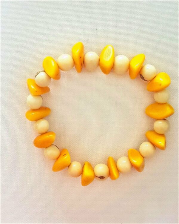 Bracelet jaune blanc