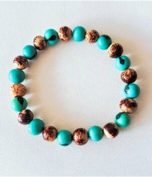Bracelet naturel bleu
