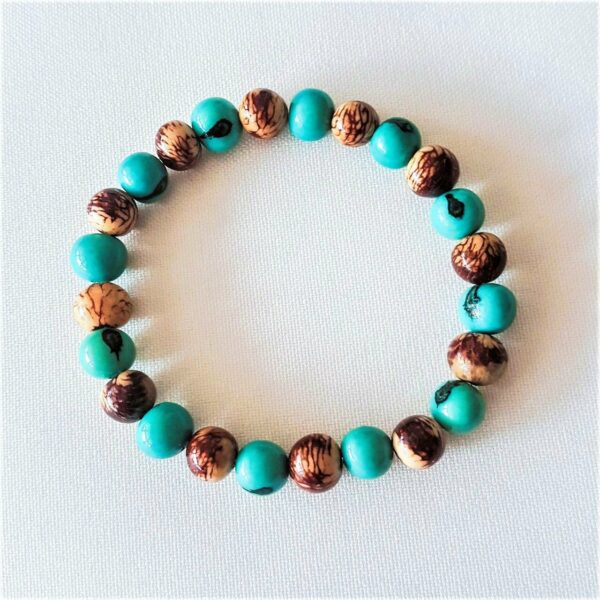 Bracelet naturel bleu