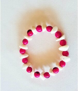 bracelet rose blanc