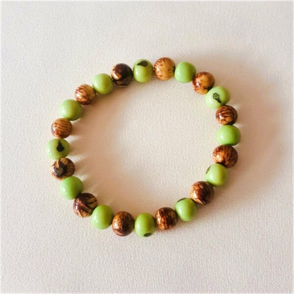 Bracelet açai vert + naturel