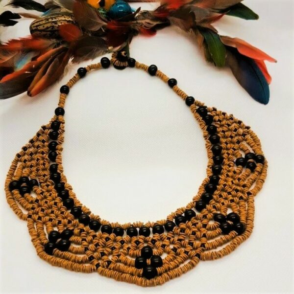 Collier tribal açai noir – Image 2
