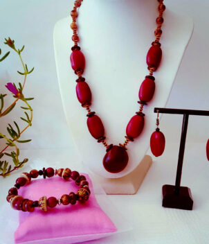 Ensemble de bijoux pois sabre