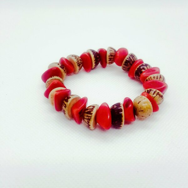 Bracelet rouge naturel – Image 2