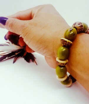 Bracelet olive naturel